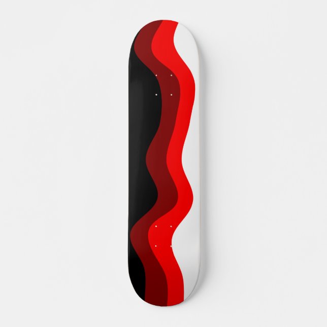 Red, White and Black Skateboard (Front)