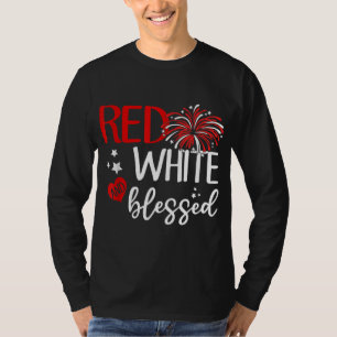 Red White And Blessed 4th of July Jesus Patriotic T-Shirt