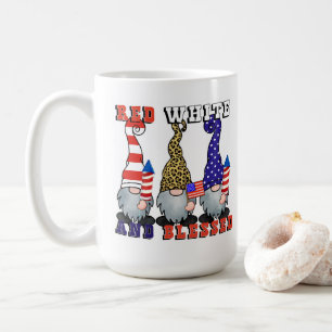 Red, White, and Blessed Gnomes Coffee Mug