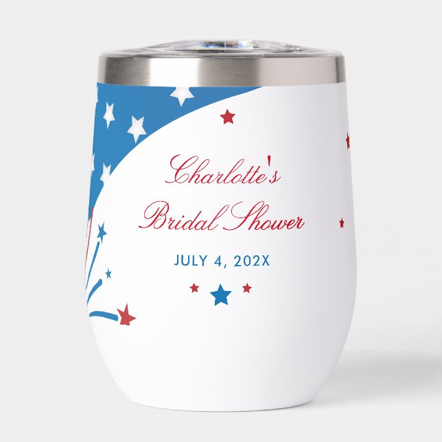 Red White and Blue 4th of July Bridal Shower Swag (Front)