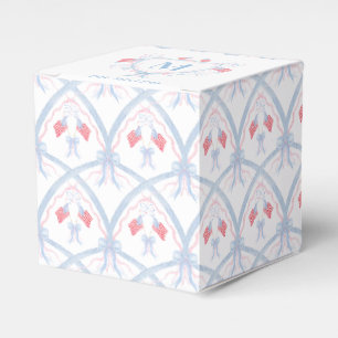 Red, White and Blue 4th of July Flag Pattern Favor Box