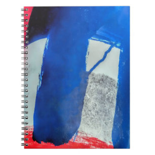 Red, white and blue abstract - notebook