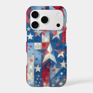 Red, White and Blue Abstract US Flag Patriotic
