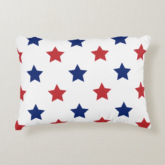 Red,White, And Blue Accent Pillow (Front)