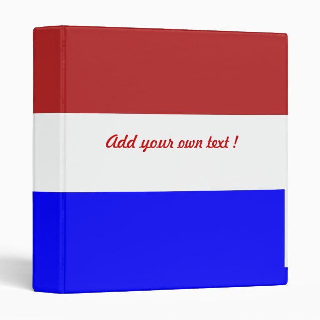 Red White and Blue Add your own text ! Binder (Front/Spine)