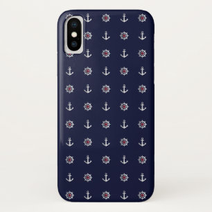 Red White And Blue Anchor Pattern Case-Mate iPhone Case