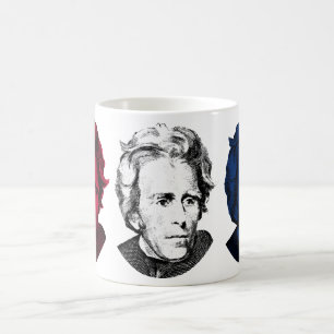 Red, White, and Blue -- Andrew Jackson Coffee Mug