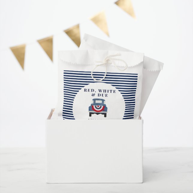 Red White and Blue Baby Shower  Favour  Favour Bag (Party)