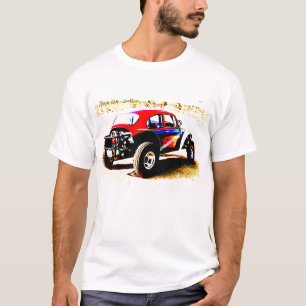 red white and blue baja bug in all categories T-Shirt
