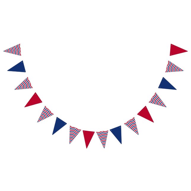 Red White and Blue Bunting Flags (All)