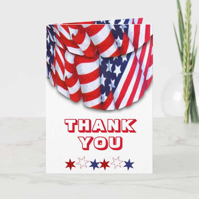 Red, White and Blue Bunting with Stars Template (Front)
