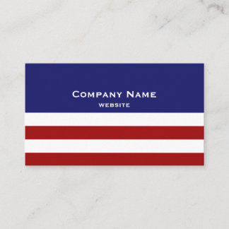 Red, White and Blue Business Card