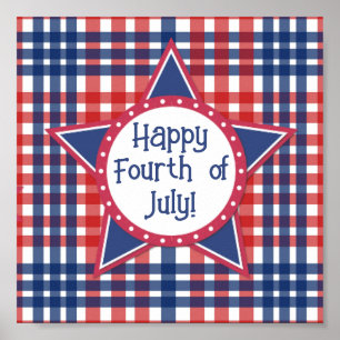 Red, White and Blue Cake Pop Poster
