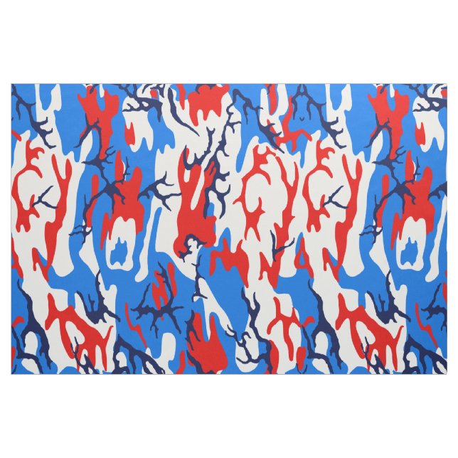 Red White and Blue Camo Fabric (Fat Quarter)
