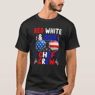 Red White And Blue Chef Squad American Flag T-Shirt