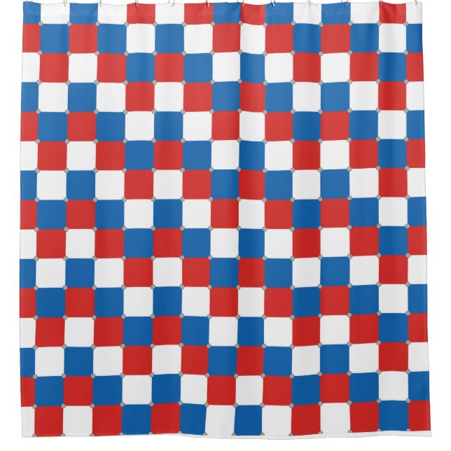 Red white and blue chequered pattern (Front)