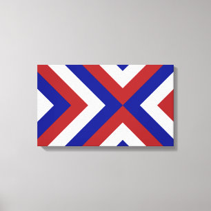 Red, White, and Blue Chevrons Canvas Print