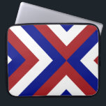 Red, White, and Blue Chevrons Laptop Sleeve<br><div class="desc">Alternating red,  white,  and blue chevrons (V shapes) converge in this original patriotic geometric pattern. 

 

 Digitally created image. 
 Copyright © 2012 Claire E. Skinner. All rights reserved.</div>