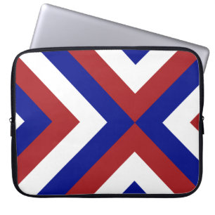 Red, White, and Blue Chevrons Laptop Sleeve