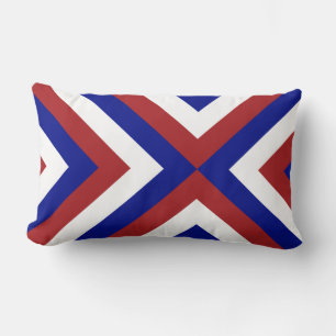 Red, White, and Blue Chevrons Lumbar Pillow