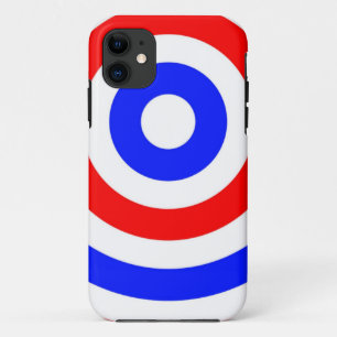 Red, white and blue circles iPhone 11 case