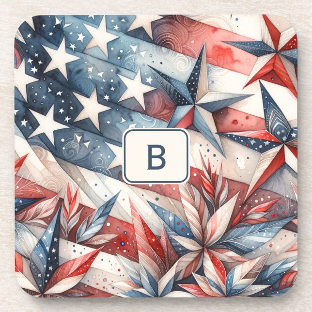 Red White and Blue Coaster (Front)