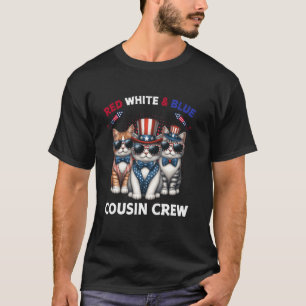 Red White And Blue Cousin Crew 4th of July Funny C T-Shirt