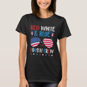 Red White And Blue Cousin Crew Vintage 4th Of July T-Shirt