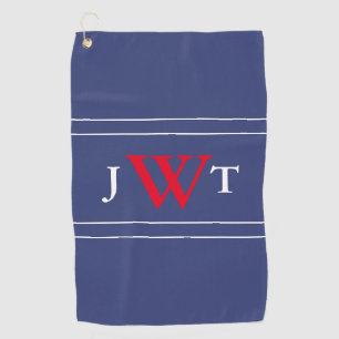 Red White and Blue Custom Monogrammed Golf Towel