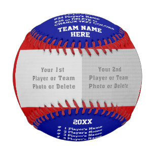 Red White and Blue, Custom Printed Baseballs