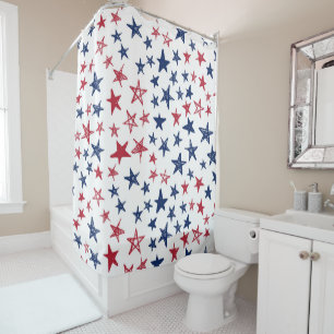 Red White and Blue Doodle Stars