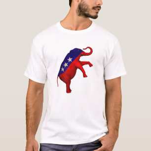 Red White And Blue Elephant T-Shirt