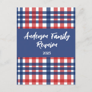 Red, White and Blue Family Reunion Magnet Postcard