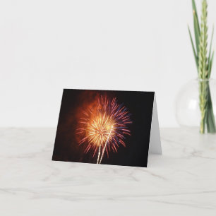 Red, White and Blue Fireworks I Patriotic Card