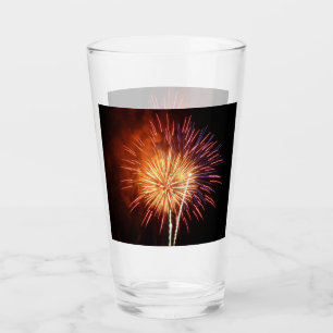 Red, White and Blue Fireworks I Patriotic Glass