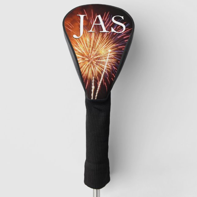 Red, White and Blue Fireworks I Patriotic Golf Head Cover (Front)