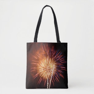 Red, White and Blue Fireworks I Patriotic Tote Bag