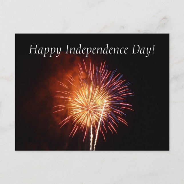 Red, White and Blue Fireworks Postcard (Front)