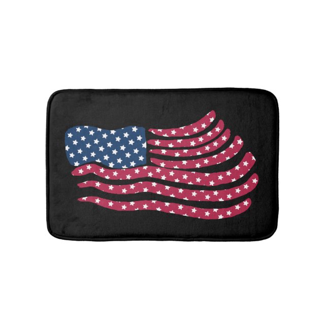 Red White And Blue Flag Design  Bath Mat (Front)