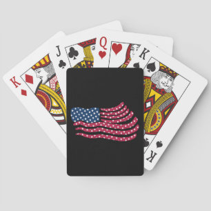 Red White And Blue Flag Design Playing Cards