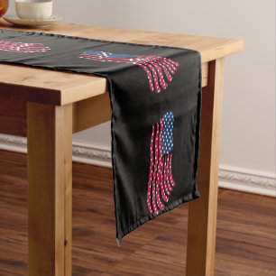Red White And Blue Flag Design  Short Table Runner