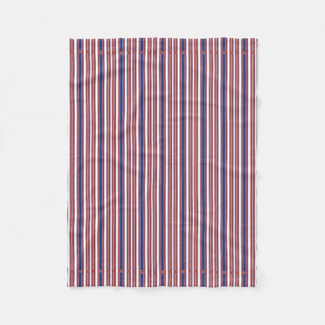 Red White And Blue Fleece Blanket (Front)