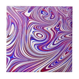 Red, White, and Blue Fractal Design Tile