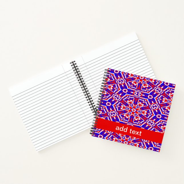 Red, White and Blue Geometric Notebook (Inside)