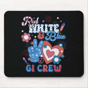 Red White And Blue Gi Crew Endoscopy Rn Nurse 4th Mouse Pad