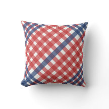 Red White and Blue Gingham Plaid
