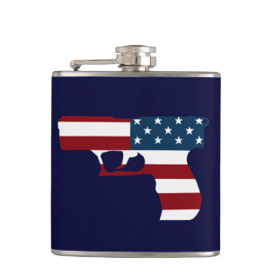 Red White And Blue Gun Flask