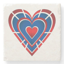 Red White and Blue Heart