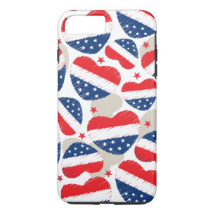Red, White and Blue Hearts Case-Mate iPhone Case
