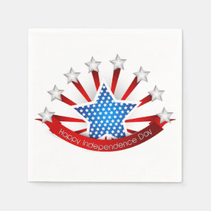 Red White and Blue Independence Day Napkin